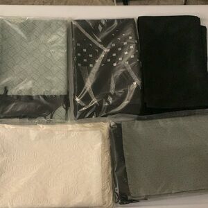 Five dress scarves